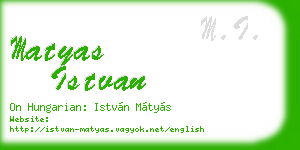 matyas istvan business card