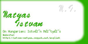 matyas istvan business card